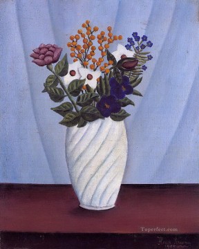 Enrique Rousseau Painting - ramo de flores 1909 Henri Rousseau Postimpresionismo Primitivismo ingenuo